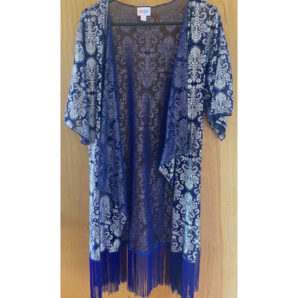 Royal Blue/Silver LulaRoe Elegant Monroe.  Size S